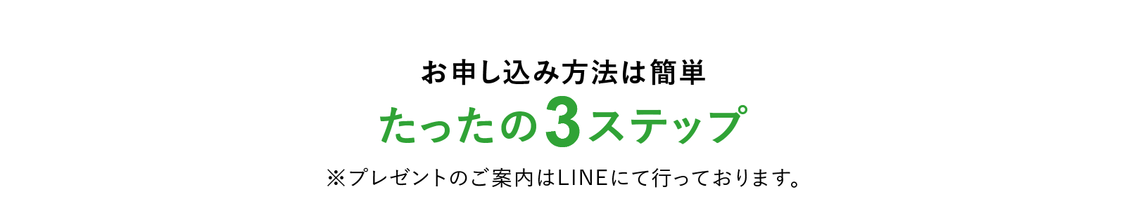 お申し込み方法は簡単たったの3ステップ