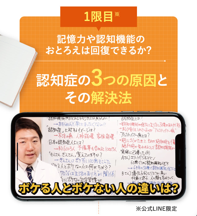 1限目 認知症の3つの原因とその解決法